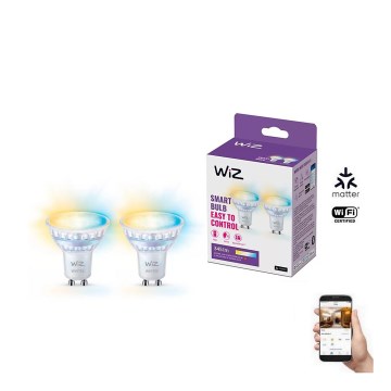 SET 2x zatemnjivih LED žarnic s senzorjem gibanja PAR16 GU10/4,7W/230V 2700-6500K CRI 90 Wi-Fi - WiZ