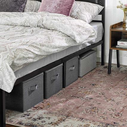 Set 3 shranjevalnih škatel z zadrgo CURAN, siva