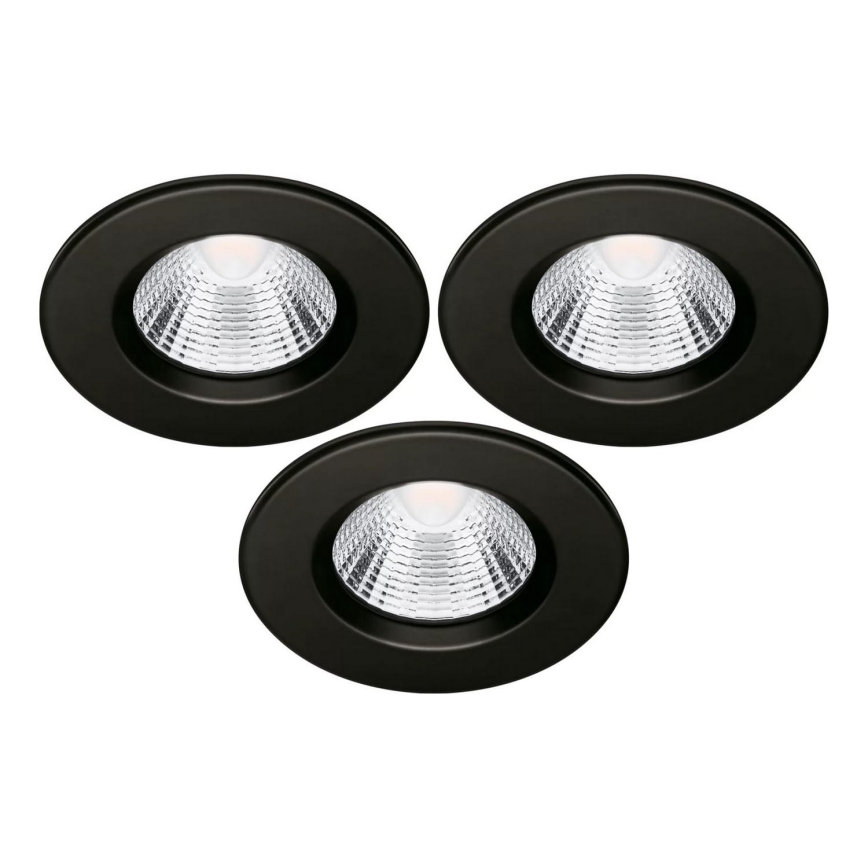 SET 3x LED Kopalniška vgradna svetilka LED/5,5W/230V 2700K IP65 črna
