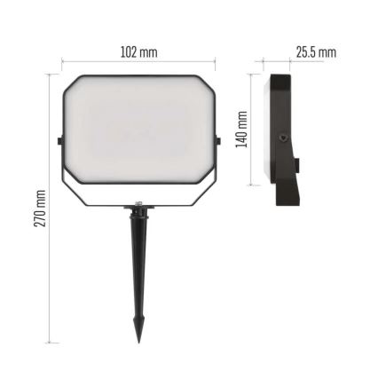 SET 3x LED RGBIC Zatemnitvena zunanji reflektorska GoSmart LED/14W/230V 3000-6500K IP65 Wi-Fi Tuya