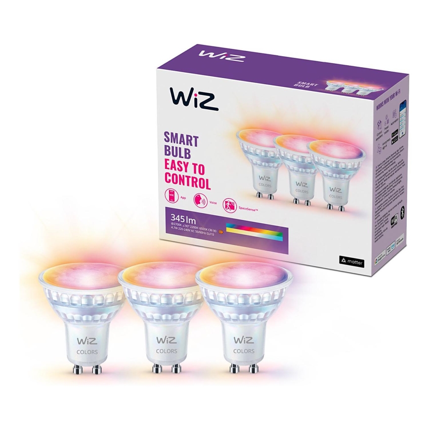 SET 3x LED RGBW Zatemnitvena žarnica PAR16 GU10/4,7W/230V 2200-6500K Wi-Fi - WiZ