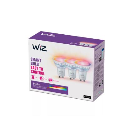 SET 3x LED RGBW Zatemnitvena žarnica PAR16 GU10/4,7W/230V 2200-6500K Wi-Fi - WiZ