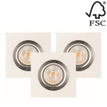SET 3x LED Vgradna svetilka VITAR 1xGU10/5W/230V beton - FSC certifikat