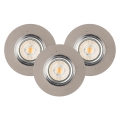 SET 3x LED Vgradna svetilka VITAR 1xGU10/5W/230V beton – FSC certifikat