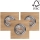 SET 3x LED Vgradna svetilka VITAR 1xGU10/5W/230V CRI 90 hrast – FSC certifikat