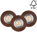 SET 3x LED Vgradna svetilka VITAR 3xGU10/5W/230V bukev - FSC certifikat