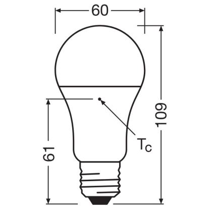 SET 3x LED Žarnica A60 E27/10W/230V 2700K