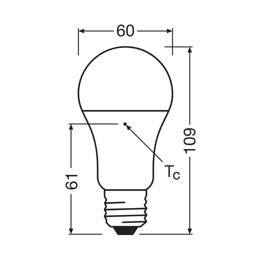 SET 3x LED Žarnica A60 E27/10W/230V 2700K