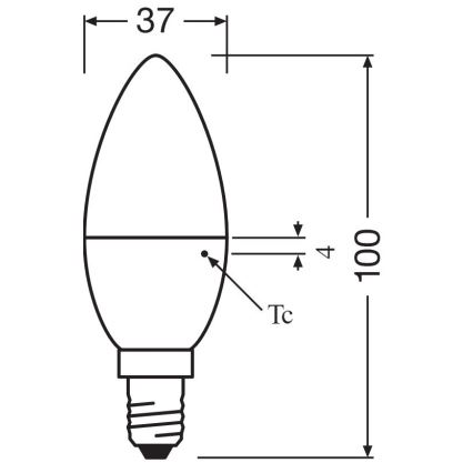 SET 3x LED Žarnica B38 E14/4,9W/230V 3000K - Osram