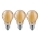 SET 3x LED Žarnica CLASIC AMBER A60 E27/9W/230V 2200K - Brilagi