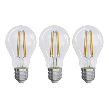 SET 3x LED Žarnica FILAMENT A60 E27/3,8W/230V 2700K Energijski razred A