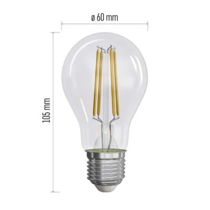 SET 3x LED Žarnica FILAMENT A60 E27/3,8W/230V 2700K Energijski razred A