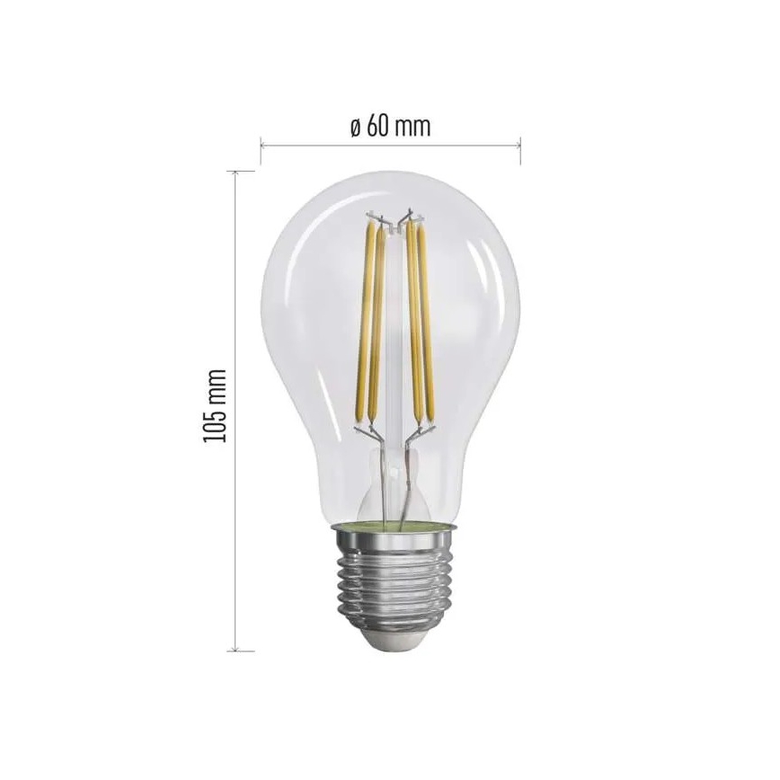 SET 3x LED Žarnica FILAMENT A60 E27/3,8W/230V 2700K Energijski razred A