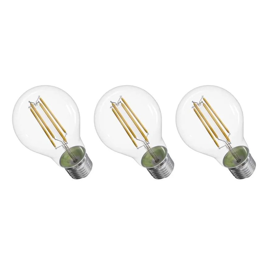 SET 3x LED Žarnica FILAMENT A60 E27/3,8W/230V 4000K Energijski razred A