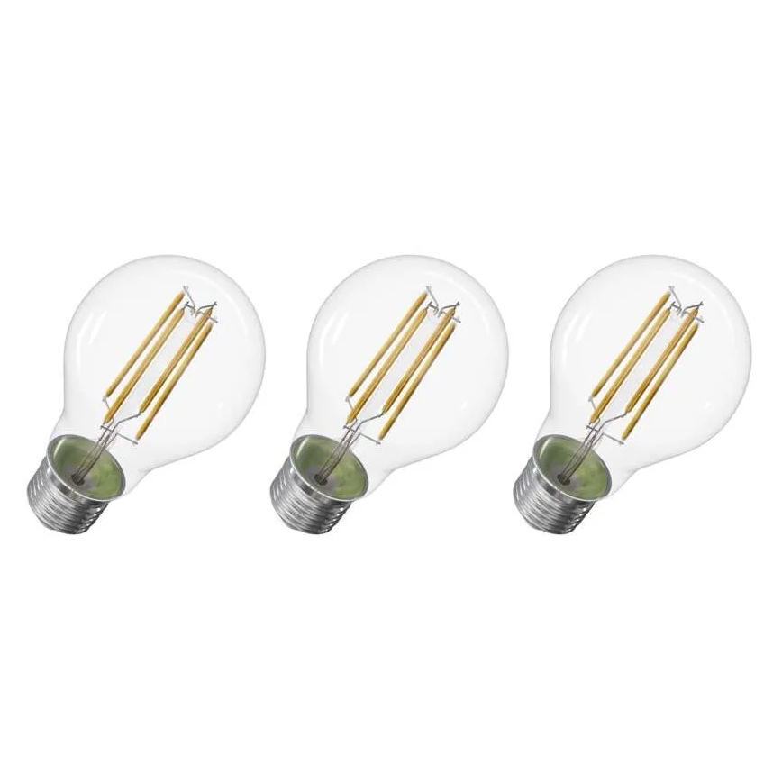 SET 3x LED Žarnica FILAMENT A60 E27/3,8W/230V 4000K Energijski razred A