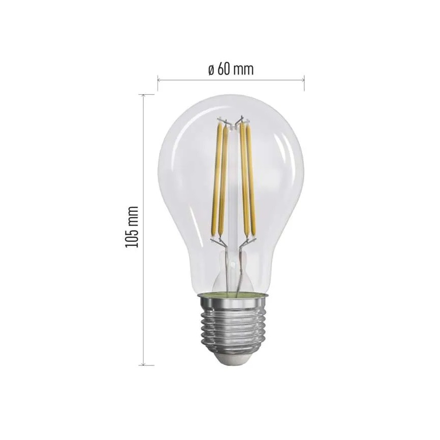 SET 3x LED Žarnica FILAMENT A60 E27/3,8W/230V 4000K Energijski razred A