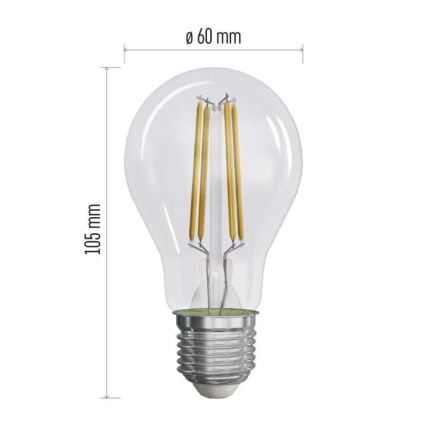 SET 3x LED Žarnica FILAMENT A60 E27/5W/230V 4000K Energijski razred A