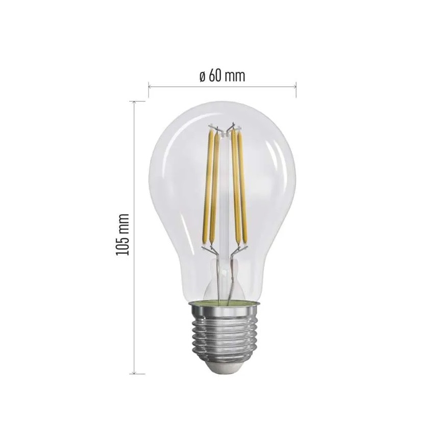 SET 3x LED Žarnica FILAMENT A60 E27/5W/230V 4000K Energijski razred A