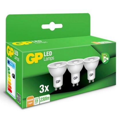 SET 3x LED Žarnica GU10/3,1W/230V 2700K - GP