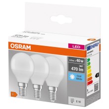 SET 3x LED Žarnica P40 E14/4,9W/230V 4000K - Osram