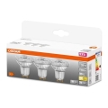 SET 3x LED Žarnica PAR16 GU10/2,6W/230V 2700K - Osram