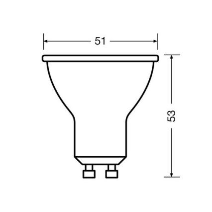 SET 3x LED Žarnica PAR16 GU10/2,6W/230V 2700K - Osram