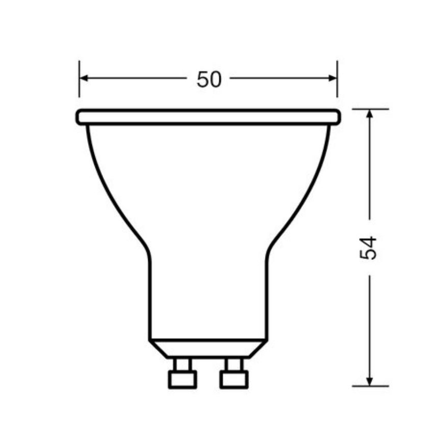 SET 3x LED Žarnica PAR16 GU10/6,9W/230V 6500K - Osram