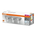 SET 3x LED Žarnica PAR16 GU10/6,9W/230V 6500K - Osram