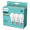SET 3x LED Žarnica Philips A67 E27/13W/230V 2700K