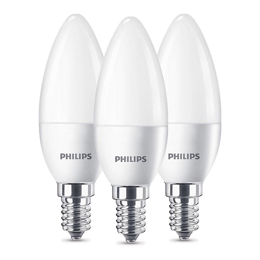 SET 3x LED Žarnica Philips B35 E14/5,5W/230V 2700K