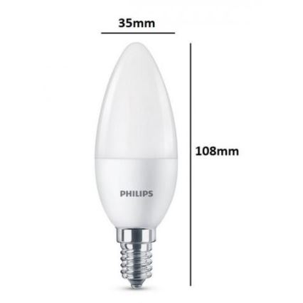 Set 3x LED Žarnica Philips E14/5,5W/230V 2700K