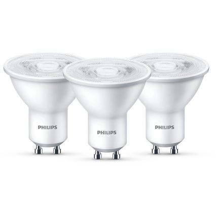 SET 3x LED Žarnica Philips GU10/4,7W/230V 2700K