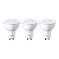 SET 3x LED Žarnica Philips GU10/4,7W/230V 2700K