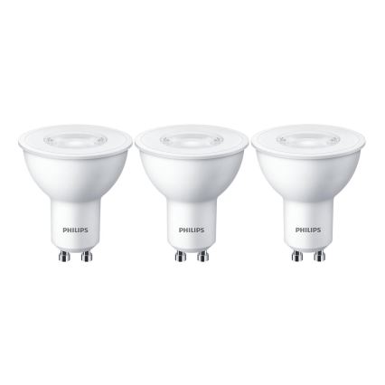 SET 3x LED Žarnica Philips GU10/4,7W/230V 2700K