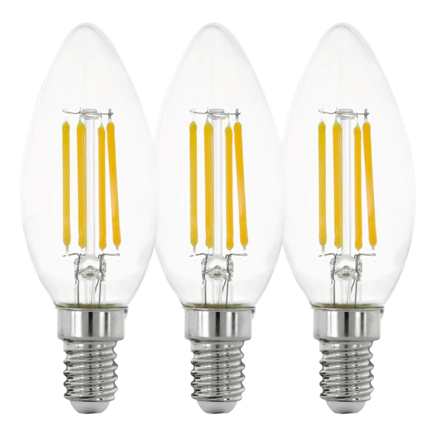 SET 3x LED Žarnica VINTAGE C35 E14/4W/230V 2700K - Eglo 12811