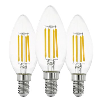 SET 3x LED Žarnica VINTAGE C35 E14/7W/230V 2700K - Eglo 110304