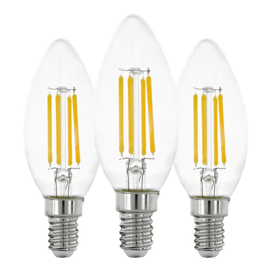 SET 3x LED Žarnica VINTAGE C35 E14/7W/230V 2700K - Eglo 110304