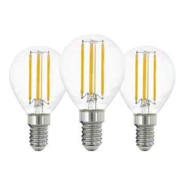 SET 3x LED Žarnica VINTAGE P45 E14/7W/230V 2700K - Eglo 110303