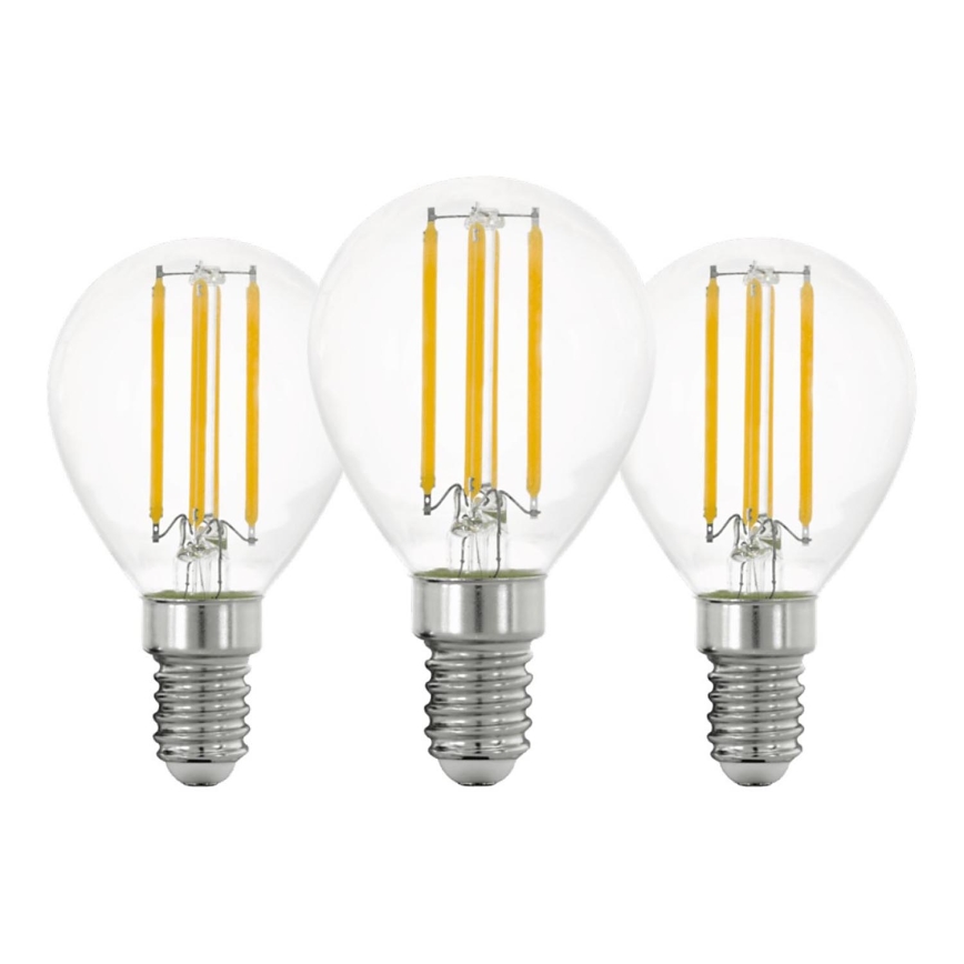 SET 3x LED Žarnica VINTAGE P45 E14/7W/230V 2700K - Eglo 110303
