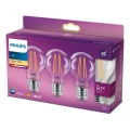 SET 3x LED Žarnica VINTAGE Philips A60 E27/7W/230V 2700K
