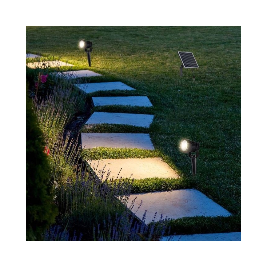 SET 3x LED Zunanja solarna svetilka 3xLED/1,2W/3,7V IP65 3000K