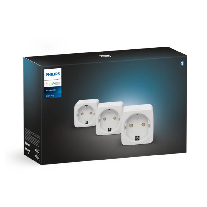 SET 3x Pametna vtičnica Philips Hue Pametni vtičnica EU SCHUKO