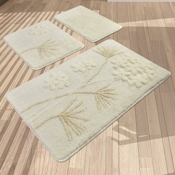 SET 3x Podloga za kopalnico ORKIDE 60/60/100 cm bež