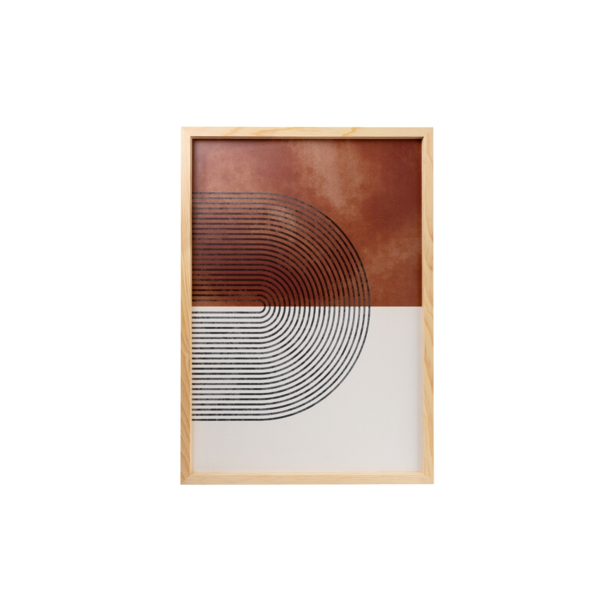 SET 3x Slika v fotookvirju 50x70 cm bež/rjava