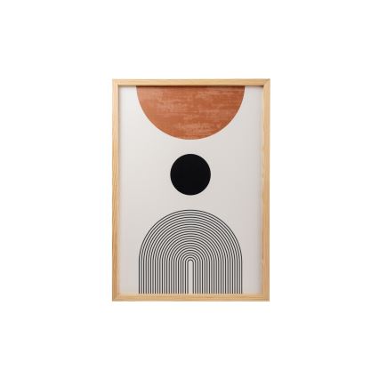 SET 3x Slika v fotookvirju 50x70 cm bež/rjava