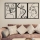 SET 3x Stenska dekoracija 109x50 cm ljubezen kovina