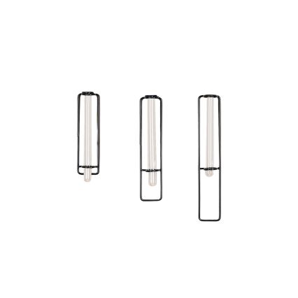 SET 3x Stenska dekoracija za cvetlice 20/25/30 cm črna