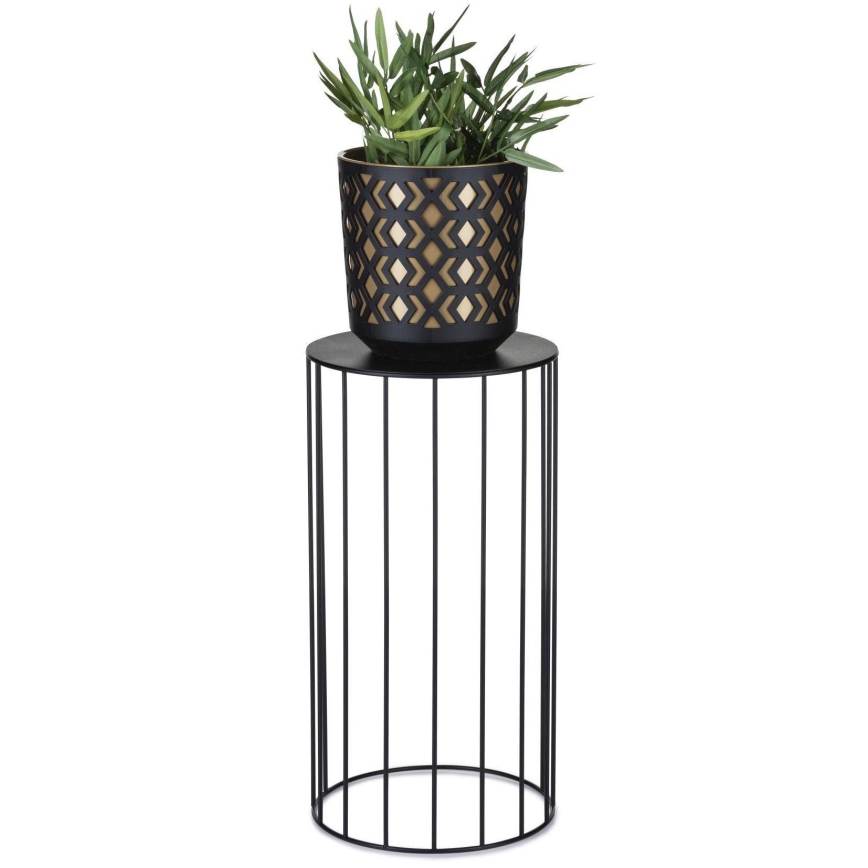 SET 3x Stojalo za rože LOFT črna