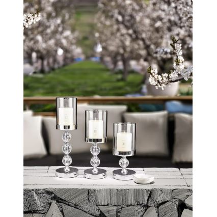 SET 3x Svedurka svetlečo hrom
