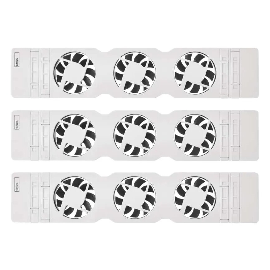 SET 3x Ventilator hladilnika 5/230V bela